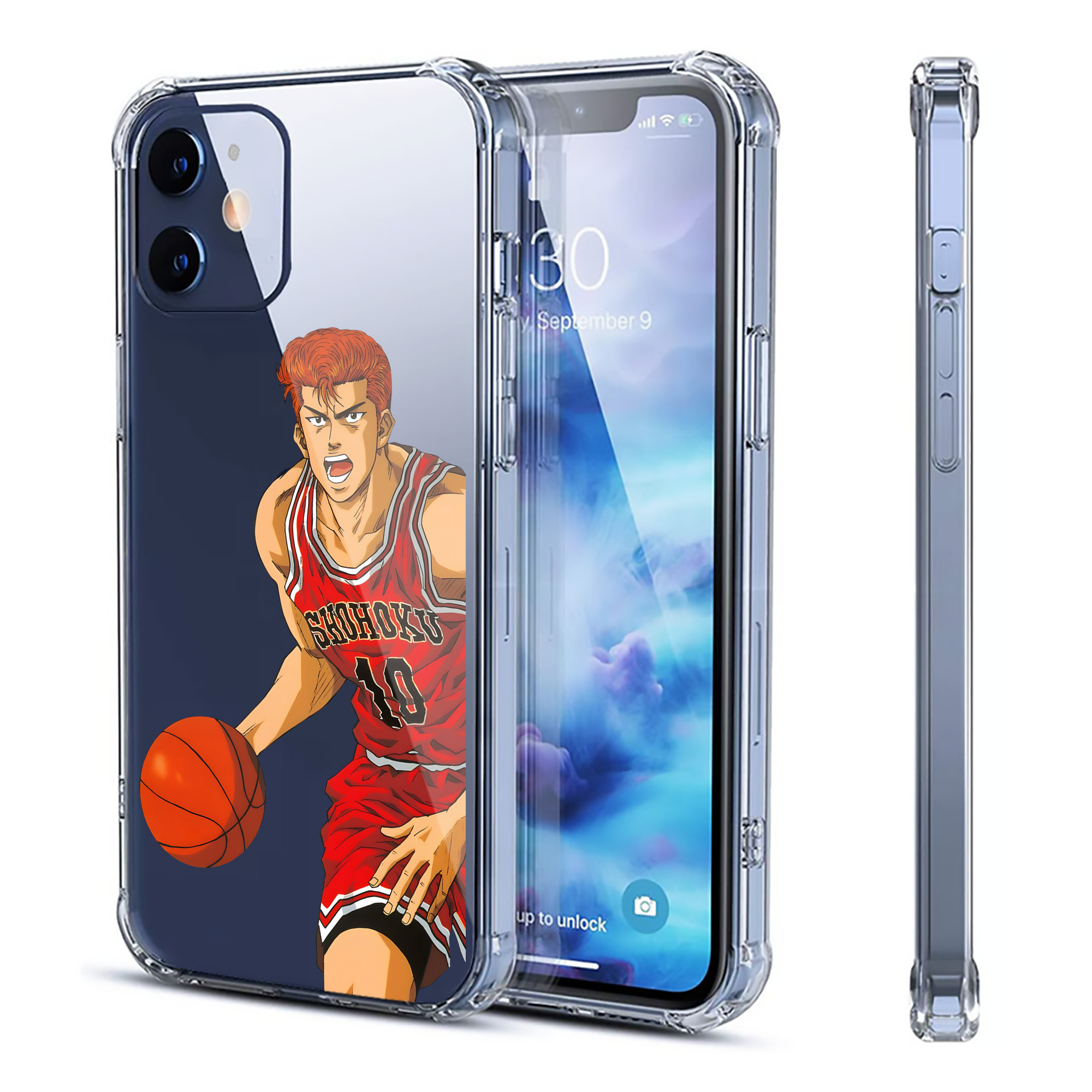 （画像用） SLAM DUNK／スラムダンク 【iPhone 12シリーズ対応】透明スマホケース（クリアソフトケース）